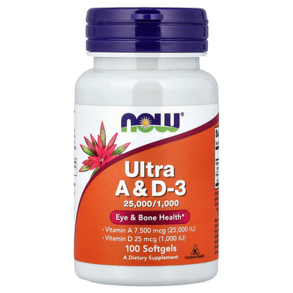 NOW Foods, Ultra A & D3, 100 Softgels