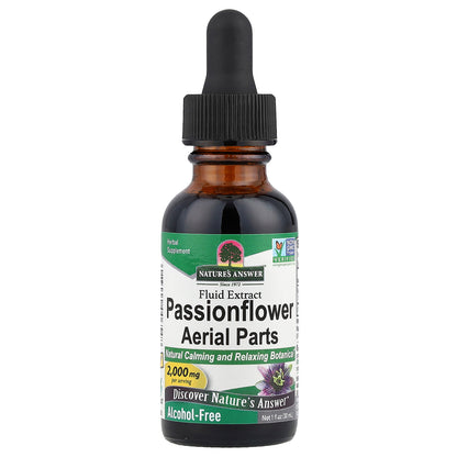 Nature's Answer, Passionflower Aerial Parts, Fluid Extract, Alcohol-Free, 2,000 mg, 1 fl oz (30 ml)