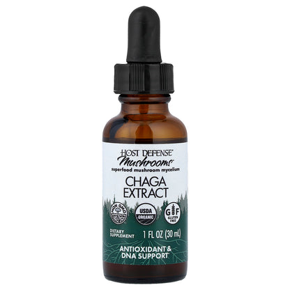 Host Defense, Mushrooms™, Organic Chaga Extract, 1 fl oz (30 ml)