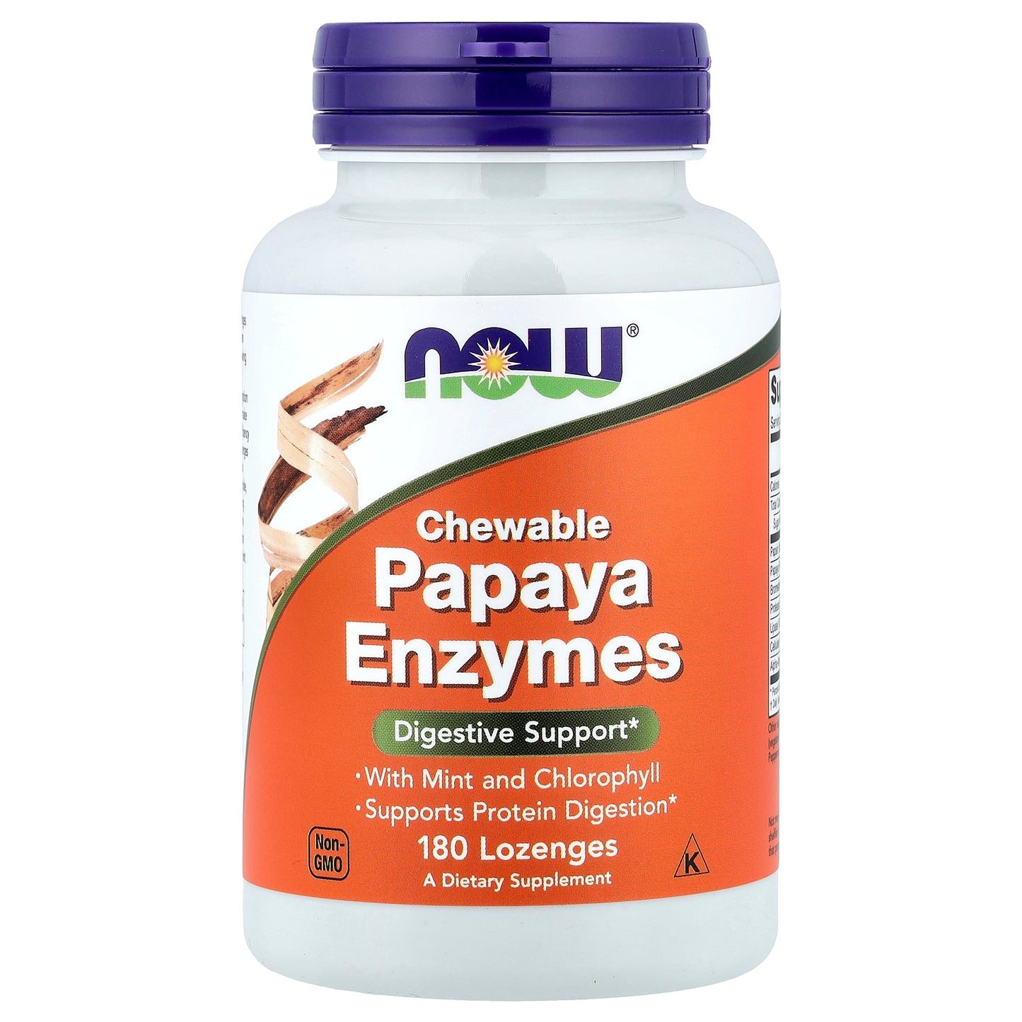 NOW Foods, Chewable Papaya Enzymes, 180 Lozenges