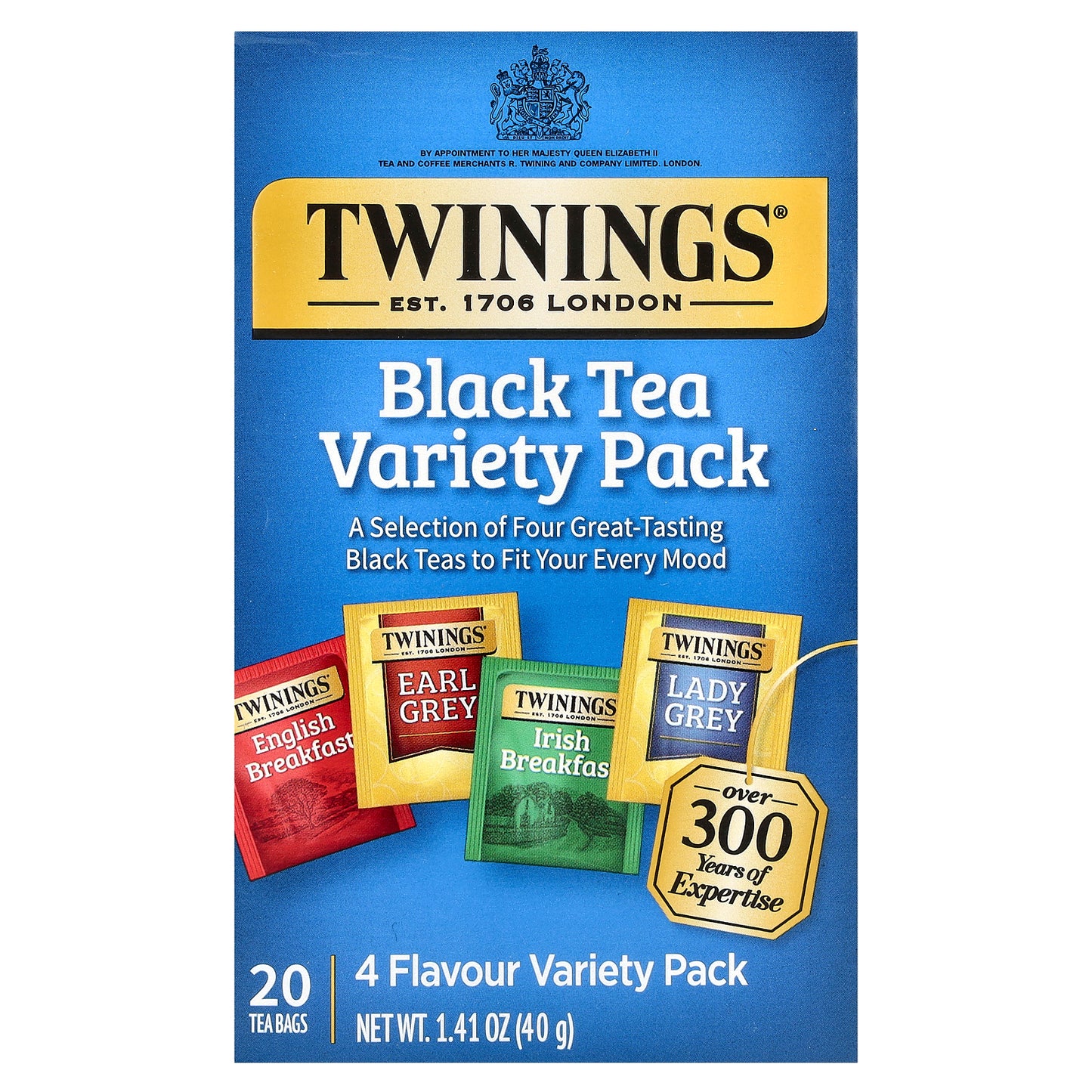 Twinings, Black Tea Variety Pack, 20 Tea Bags, 1.41 oz (40 g)