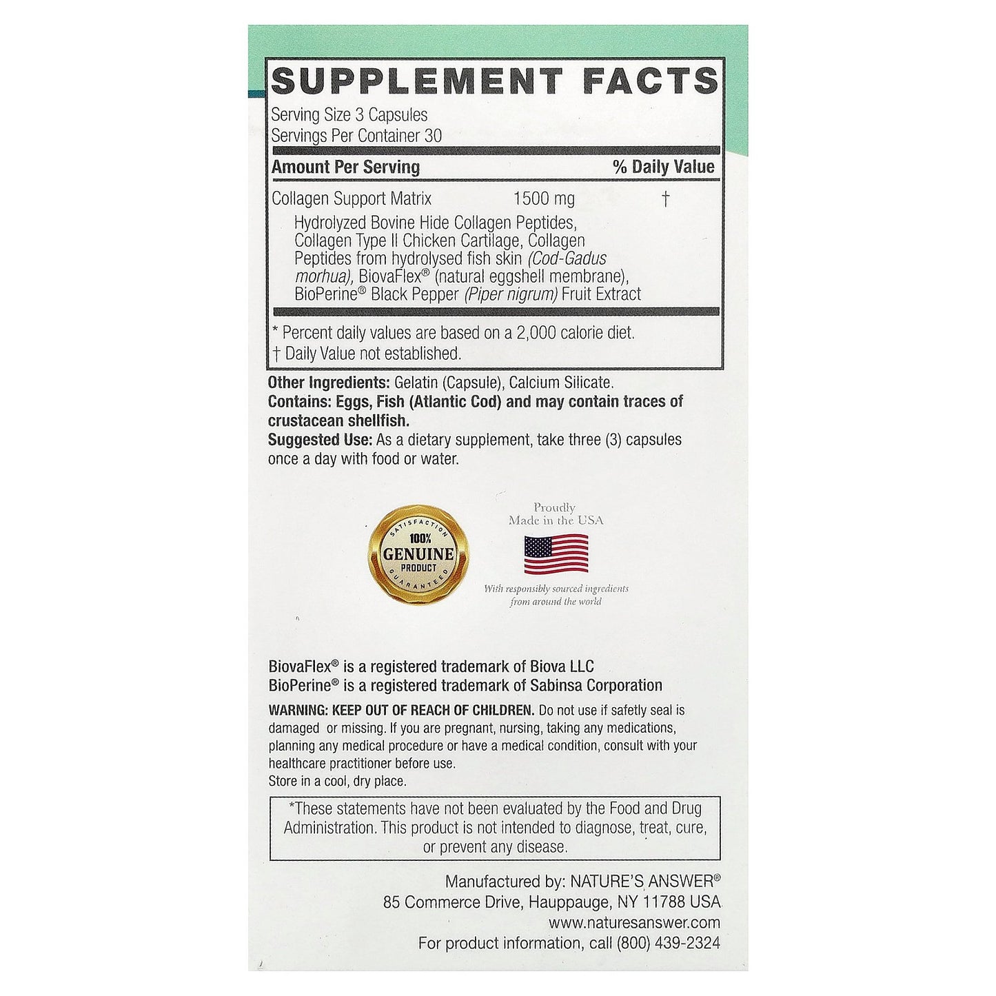 Nature's Answer, Multi Collagen, 90 Capsules