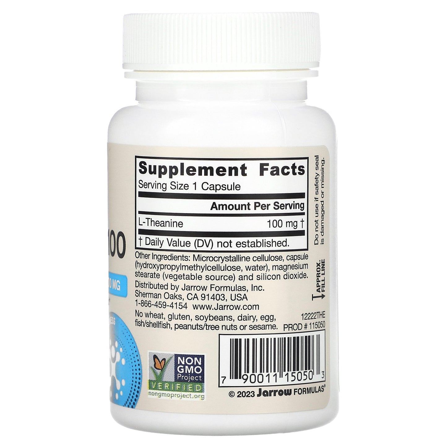 Jarrow Formulas, Theanine 100, 100 mg, 60 Veggie Caps