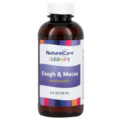 NaturalCare, Children's Cough & Mucus, 4 Months & Up, Natural Berry, 4 fl oz (120 ml)