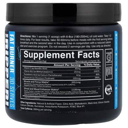 JNX Sports, The Ripper! Fat Burner, Blue Raspberry, 5.3 oz (150 g)