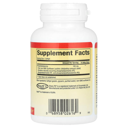 Natural Factors, PS Phosphatidylserine, 100 mg, 60 Softgels