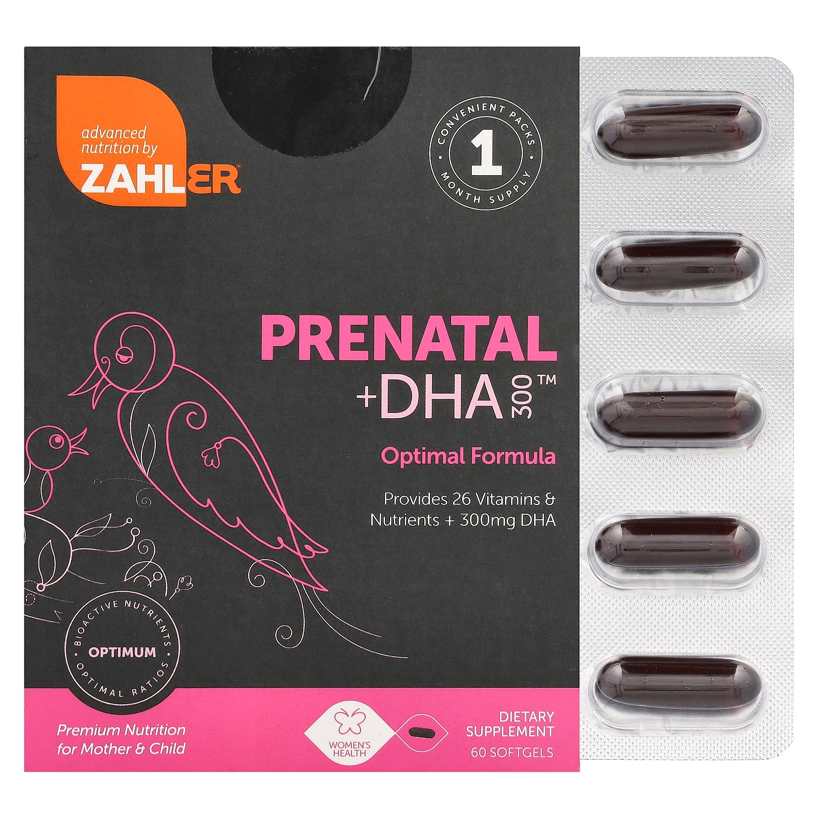Zahler, Prenatal + DHA 300, 120 Softgels