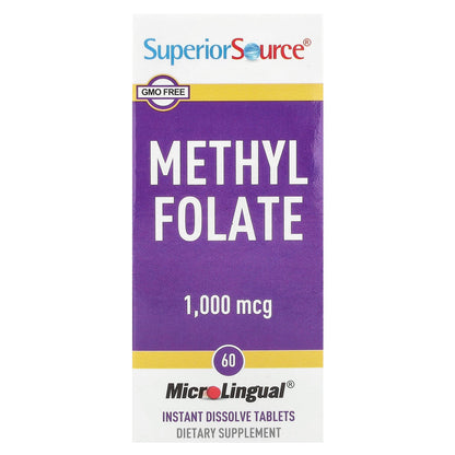 Superior Source, Methyl Folate, 1,000 mcg, 60 Instant Dissolve Tablets