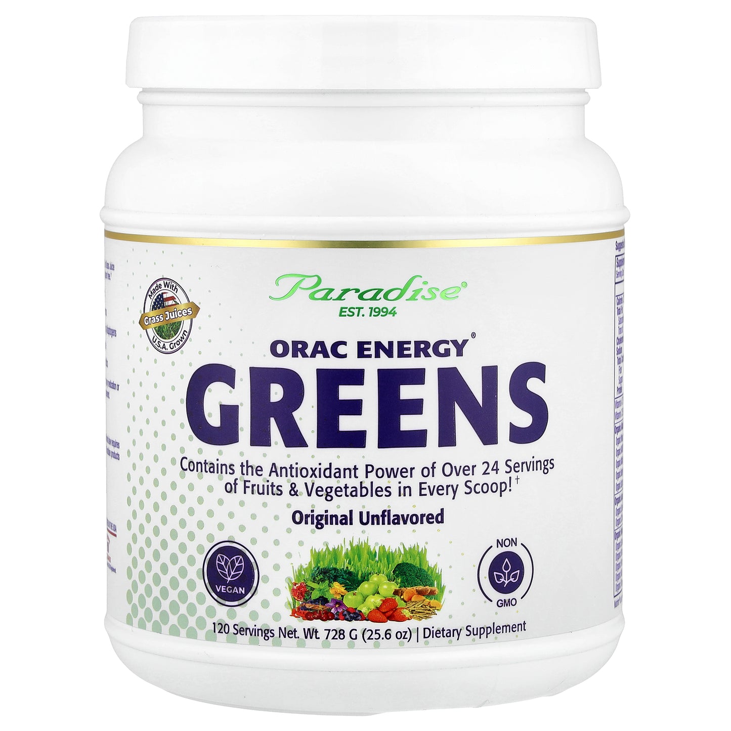 Paradise Herbs, ORAC Energy® Greens, Original Unflavored , 25.6 oz (728 g)