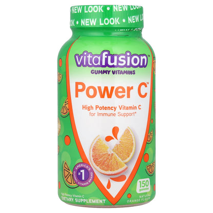 VitaFusion, Power C™, High Potency Vitamin C Gummies, Natural Orange, 150 Gummies