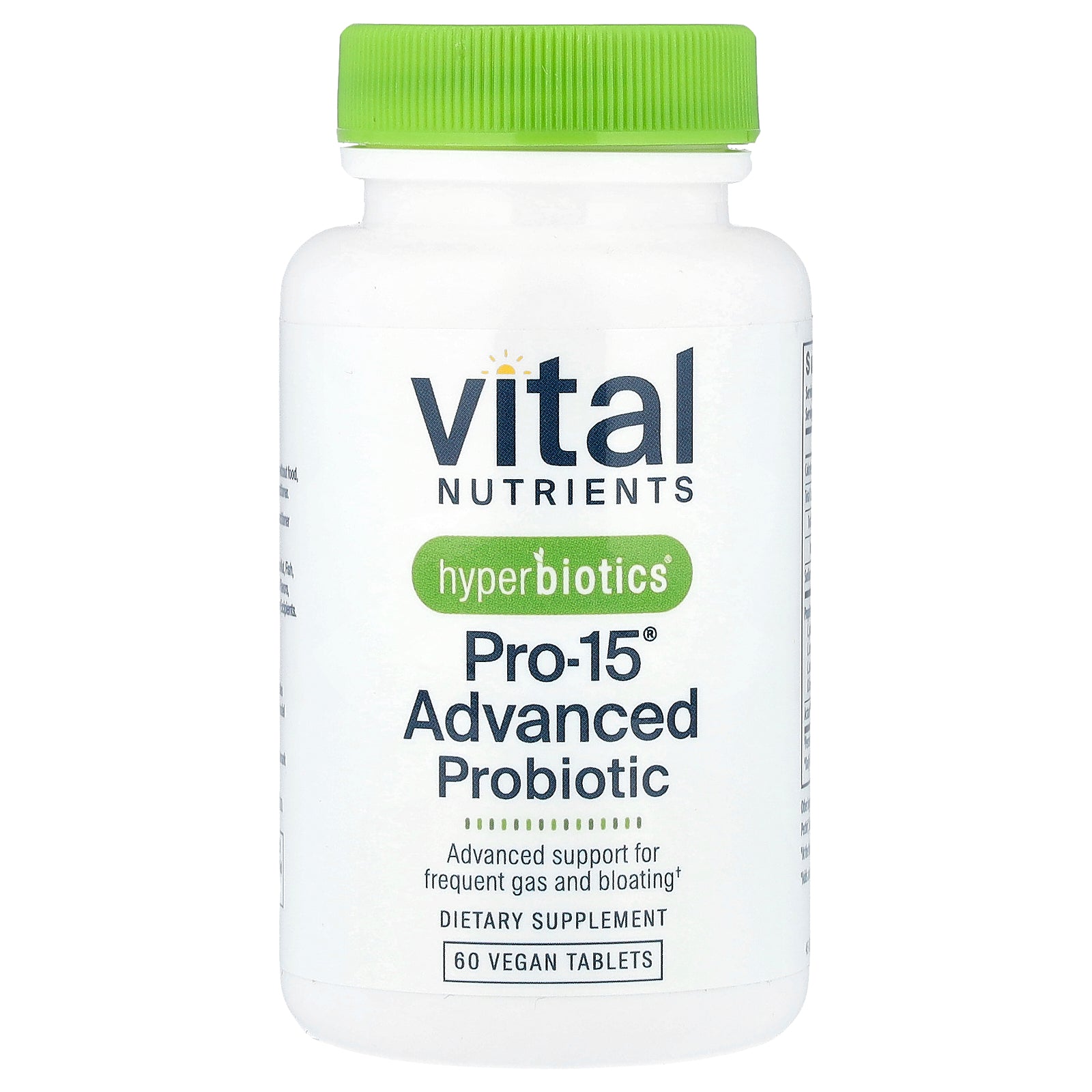 Vital Nutrients, Hyperbiotics®, Pro-15® Advanced Probiotic, 60 Vegan Tablets