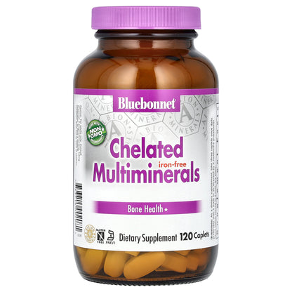 Bluebonnet Nutrition, Chelated Multiminerals, Iron Free, 120 Caplets