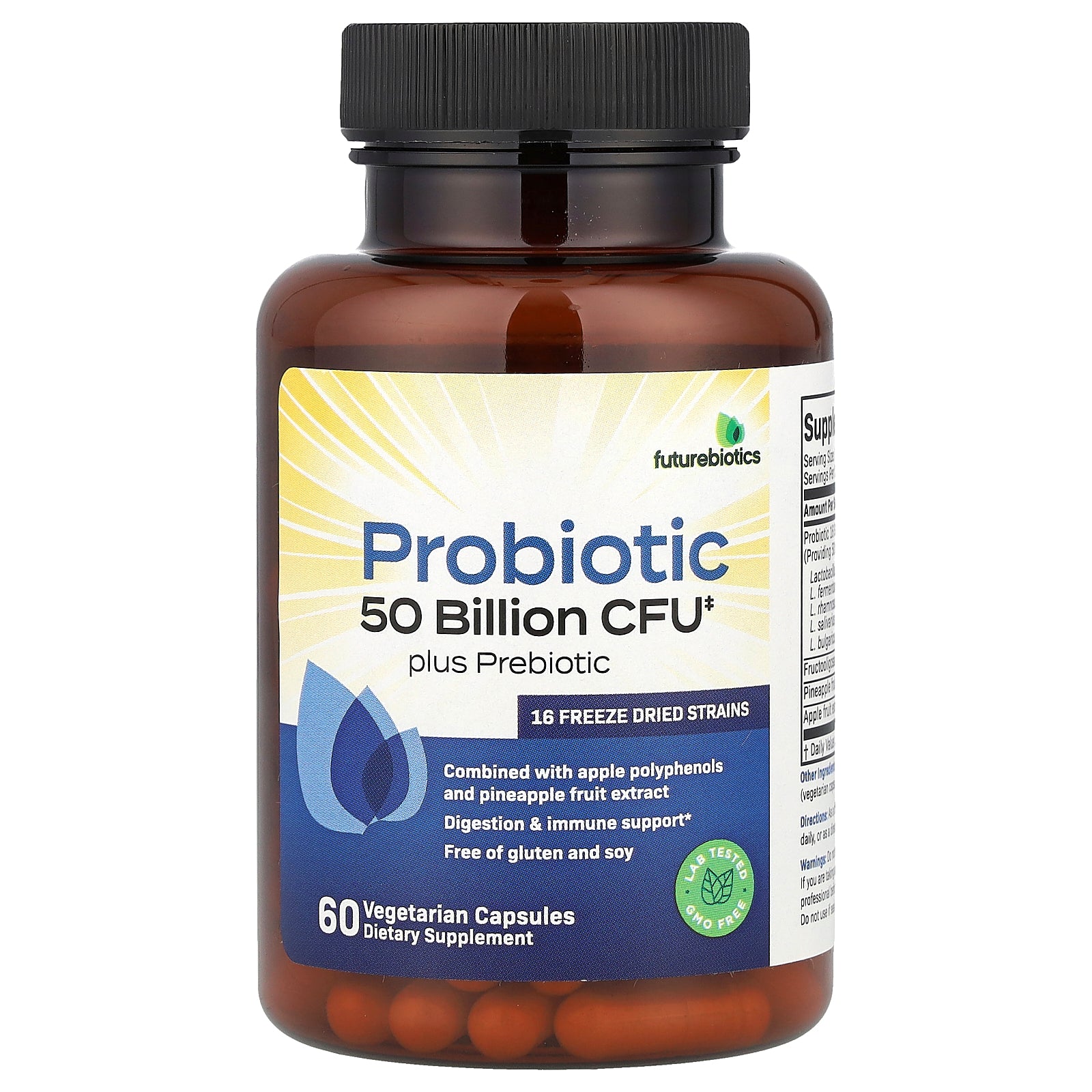 Futurebiotics, Probiotic Plus Prebiotic, 60 Vegetarian Capsules