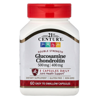 21st Century, Glucosamine Chondroitin, 500 mg/400 mg, 60 Easy To Swallow Capsules
