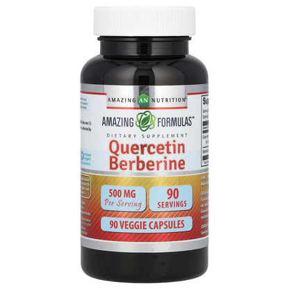 Amazing Nutrition, Amazing Formulas, Quercetin Berberine, 90 Veggie Capsules