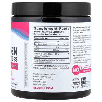 NeoCell, Grassfed Collagen Peptides, Berry Lemon, 6.7 oz (190 g)