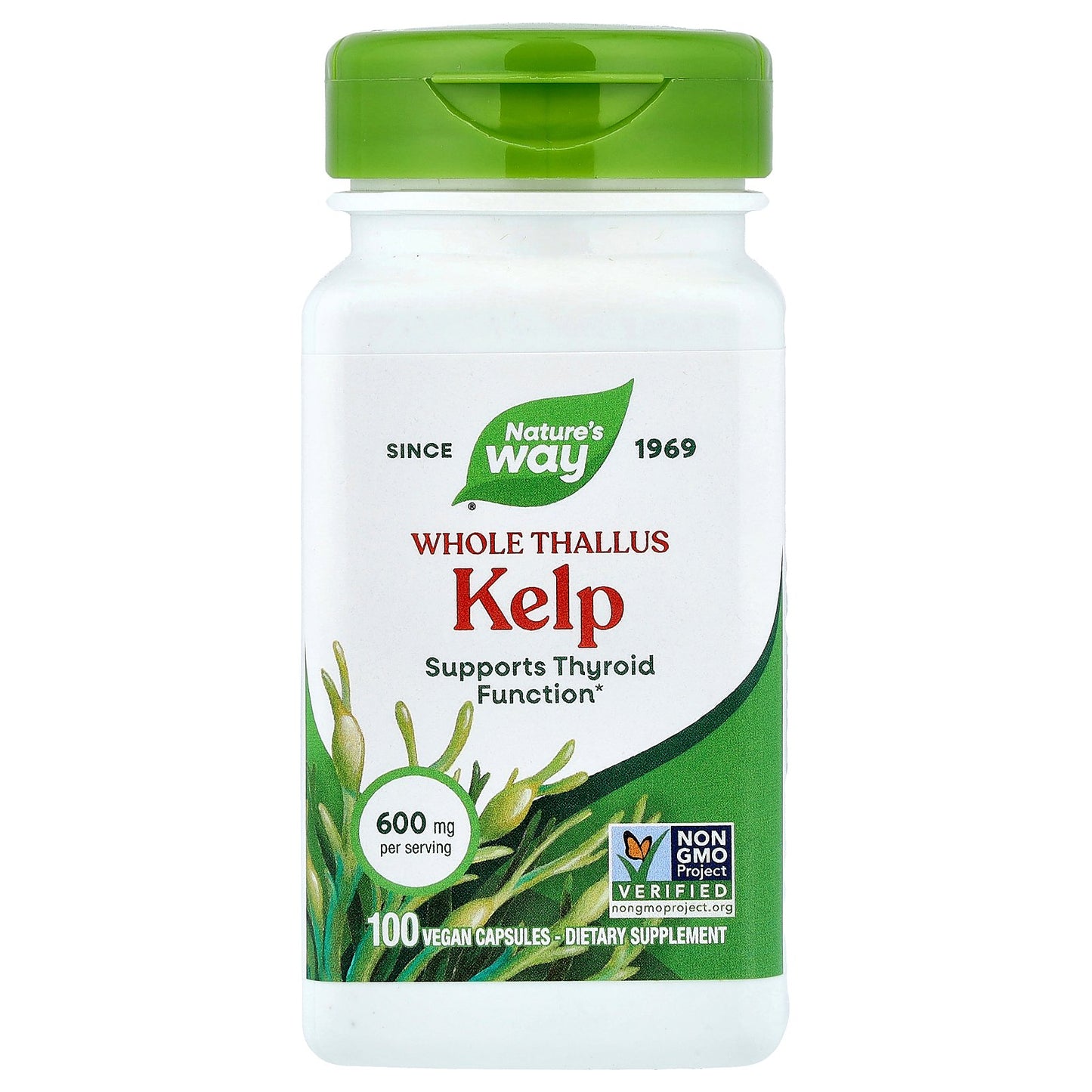 Nature's Way, Whole Thallus Kelp, 600 mg, 100 Vegan Capsules