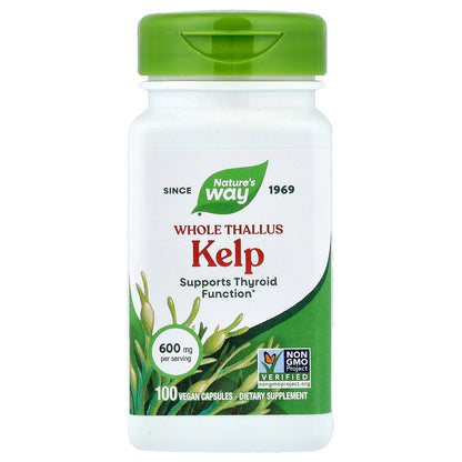 Nature's Way, Whole Thallus Kelp, 600 mg, 100 Vegan Capsules