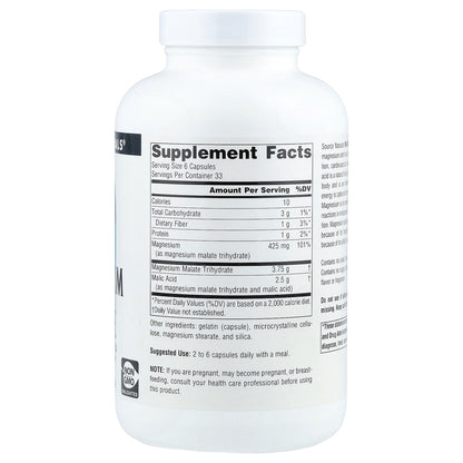 Source Naturals, Magnesium Malate, 200 Capsules