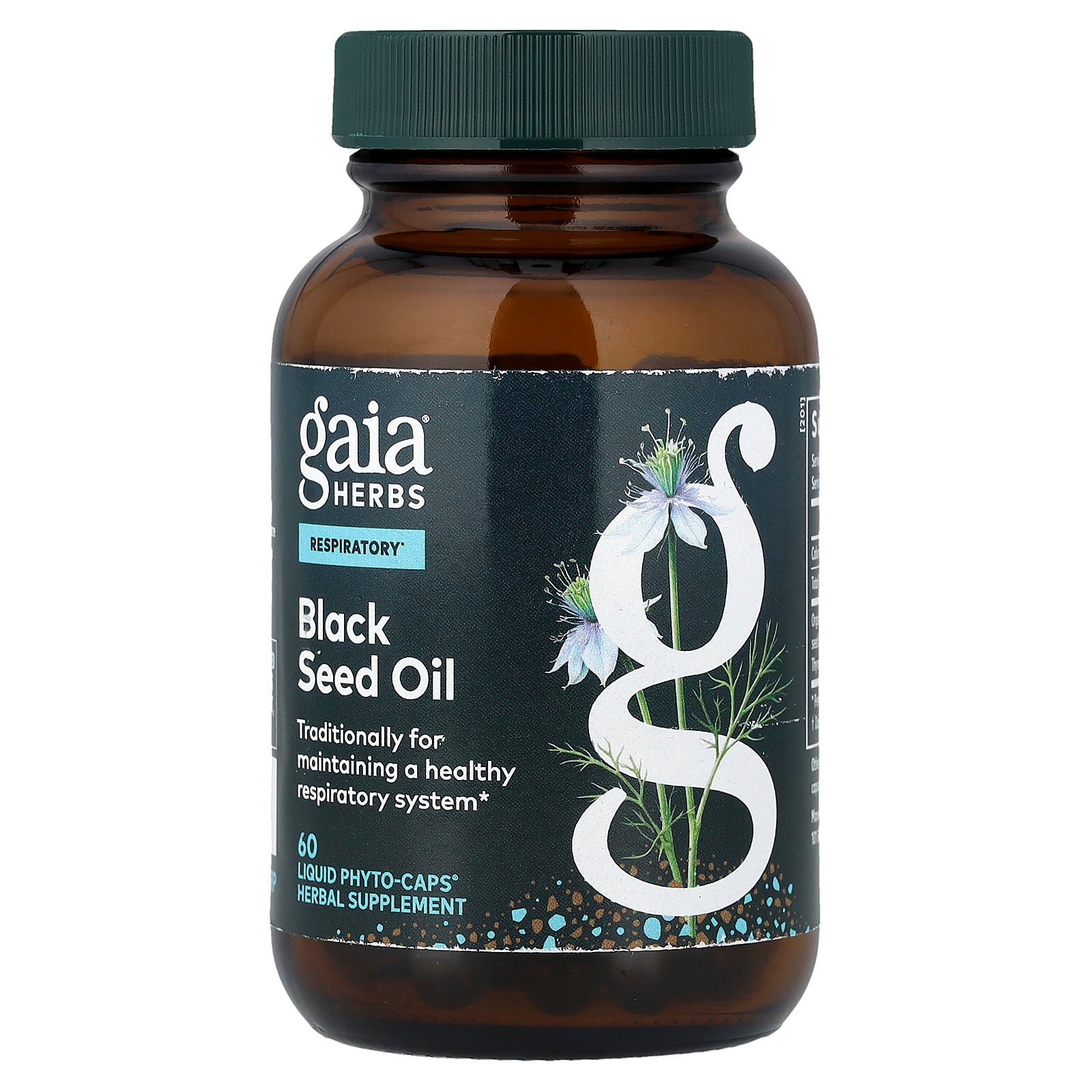 Gaia Herbs, Black Seed Oil, 60 Liquid Phyto-Caps® (200 mg Per cap)
