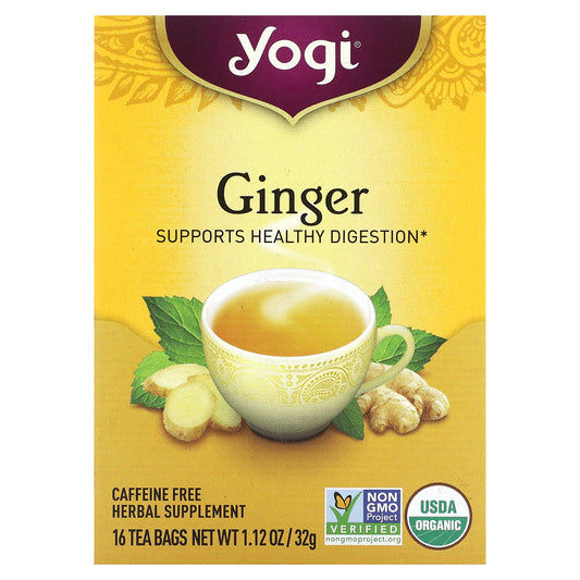 Yogi Tea, Organic Ginger, 16 Tea Bags, 1.12 oz (32 g)