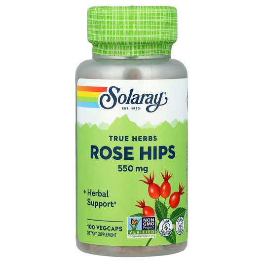 Solaray, True Herbs, Rose Hips, 550 mg, 100 VegCaps