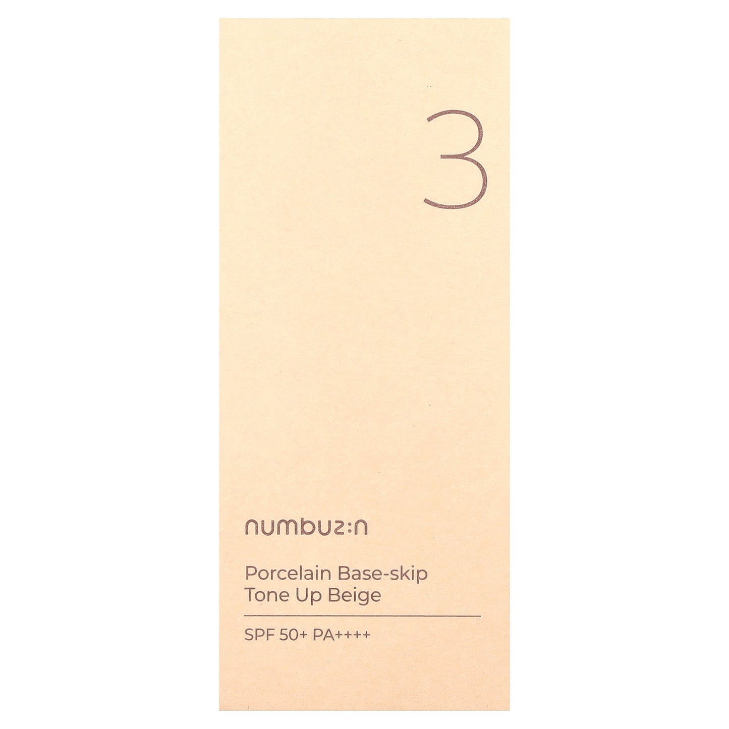 Numbuzin, No.3 Porcelain Base-Skip, Tone Up Beige, SPF 50+ PA++++, 1.69 fl oz (50 ml)