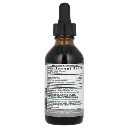 Nature's Answer, Olive Leaf Extract, Standardized, Alcohol-Free, 600 mg, 2 fl oz (60 ml)