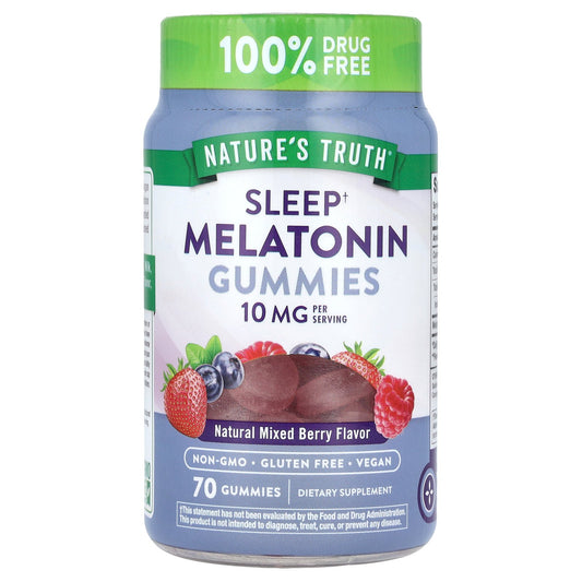 Nature's Truth, Sleep, Melatonin Gummies, Natural Mixed Berry, 70 Gummies (5 mg per Gummy)