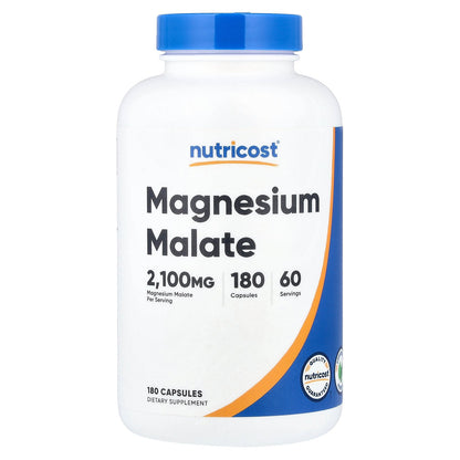 Nutricost, Magnesium Malate, 180 Capsules (700 mg per Capsule)
