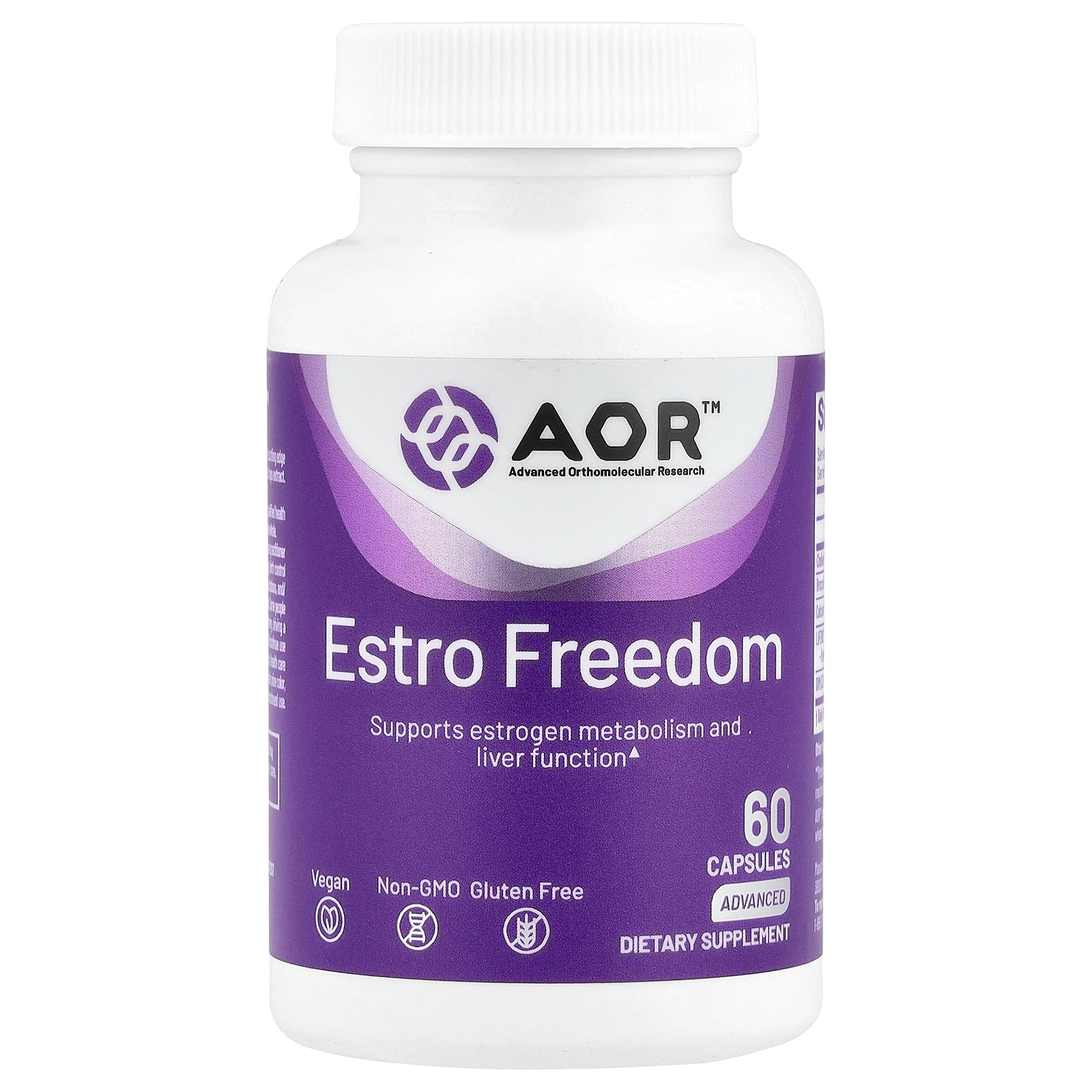 Advanced Orthomolecular Research AOR, Estro Freedom, 60 Capsules