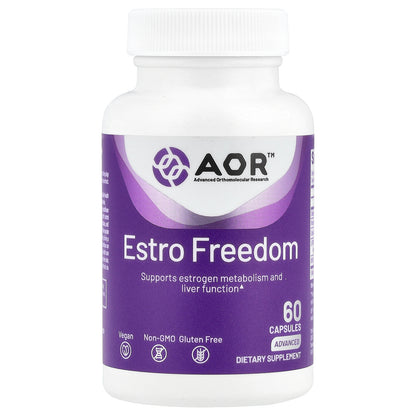 Advanced Orthomolecular Research AOR, Estro Freedom, 60 Capsules