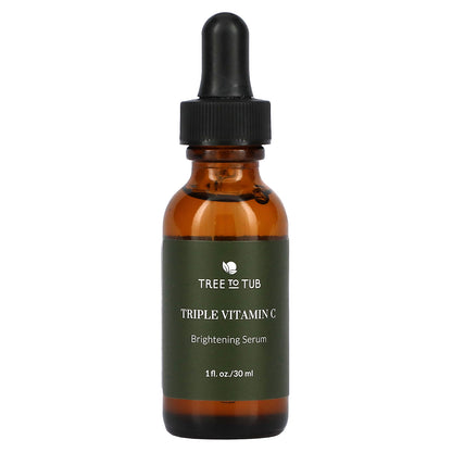 Tree To Tub, Triple Vitamin C Serum for Face, Brightening & Anti Aging Serum for Sensitive Skin, 1 fl oz (30 ml)