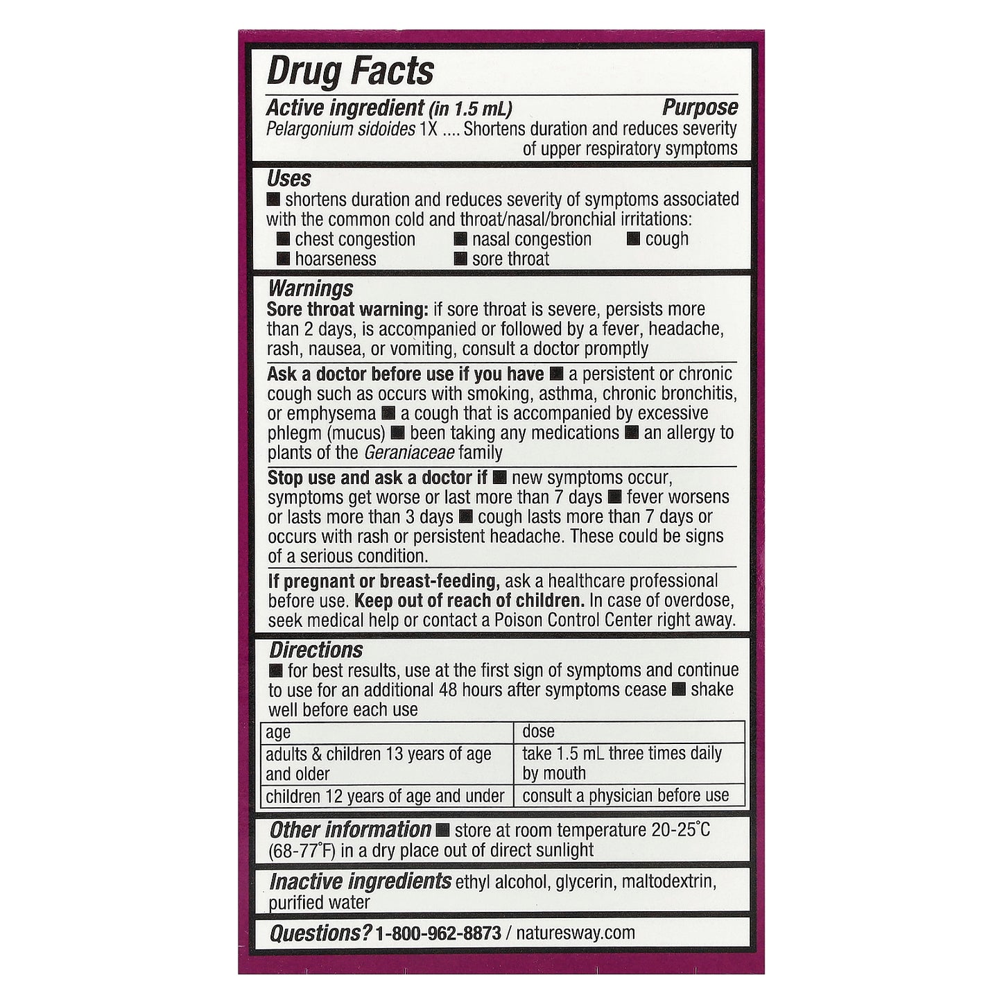 Nature's Way, Umcka®, Cold Relief Drops, Ages 13+, 1 fl oz (30 ml)