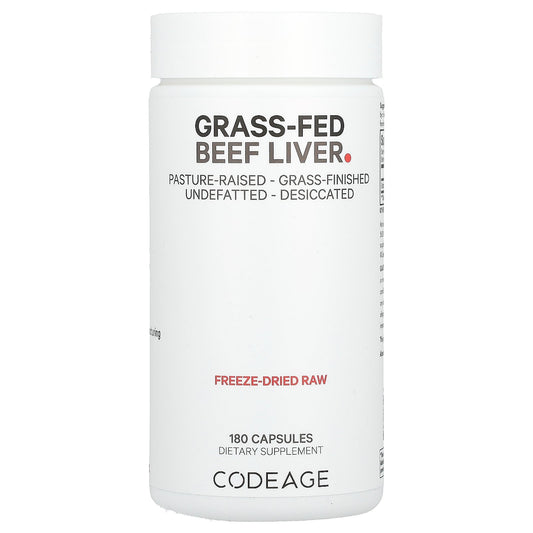 Codeage, Grass-Fed Beef Liver, 500 mg , 180 Capsules