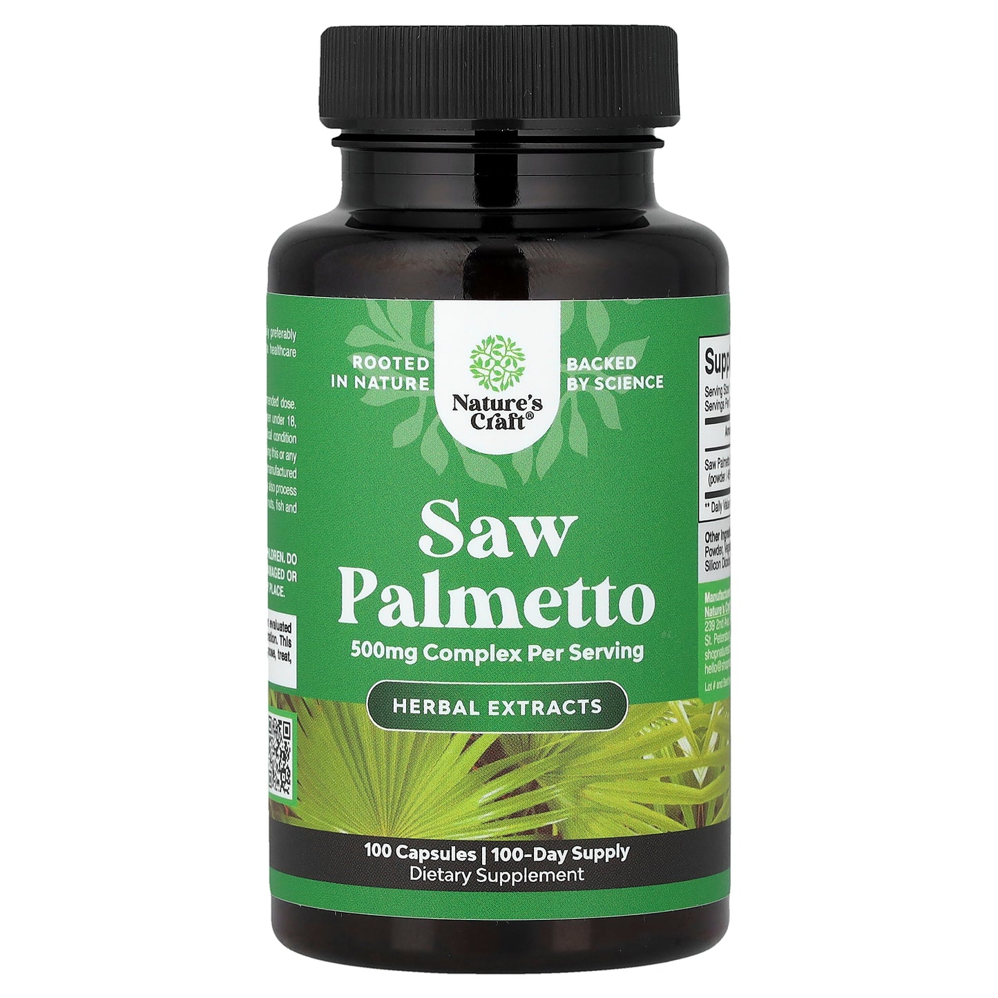 Nature's Craft, Saw Palmetto, 500 mg, 100 Capsules