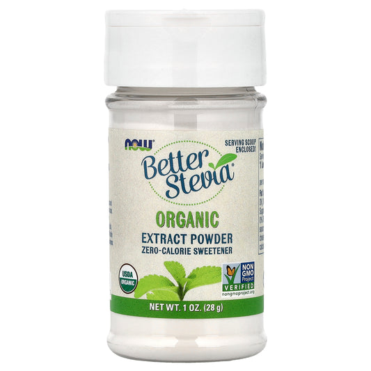 NOW Foods, Better Stevia®, Organic Extract Powder, 1 oz (28 g)