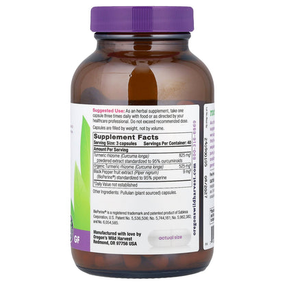 Oregon's Wild Harvest, Turmeric, 120 Vegan Capsules