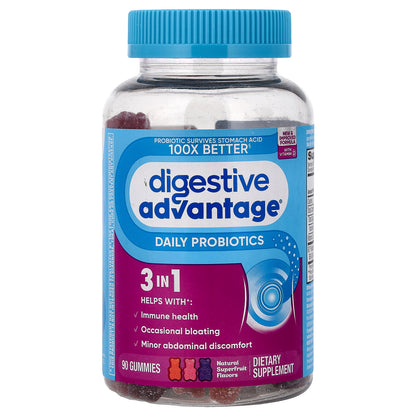 Schiff, Digestive Advantage®, Daily Probiotics Gummies, Natural Superfruit, 90 Gummies