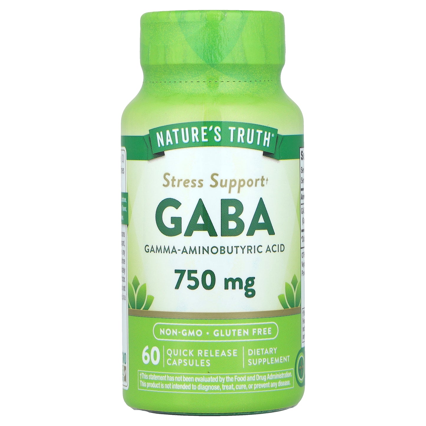Nature's Truth, GABA, 750 mg, 60 Quick Release Capsules