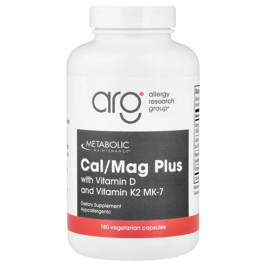 Metabolic Maintenance, Cal/Mag Plus with Vitamin D and Vitamin K2 MK-7, 180 Vegetarian Capsules