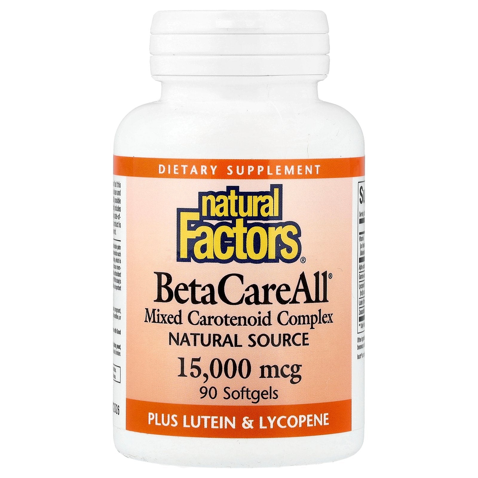 Natural Factors, BetaCareAll®, 15,000 mcg, 90 Softgels