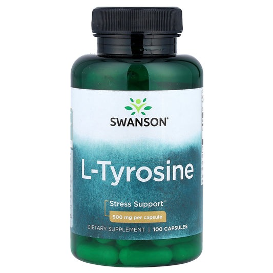 Swanson, L-Tyrosine, 500 mg, 100 Capsules