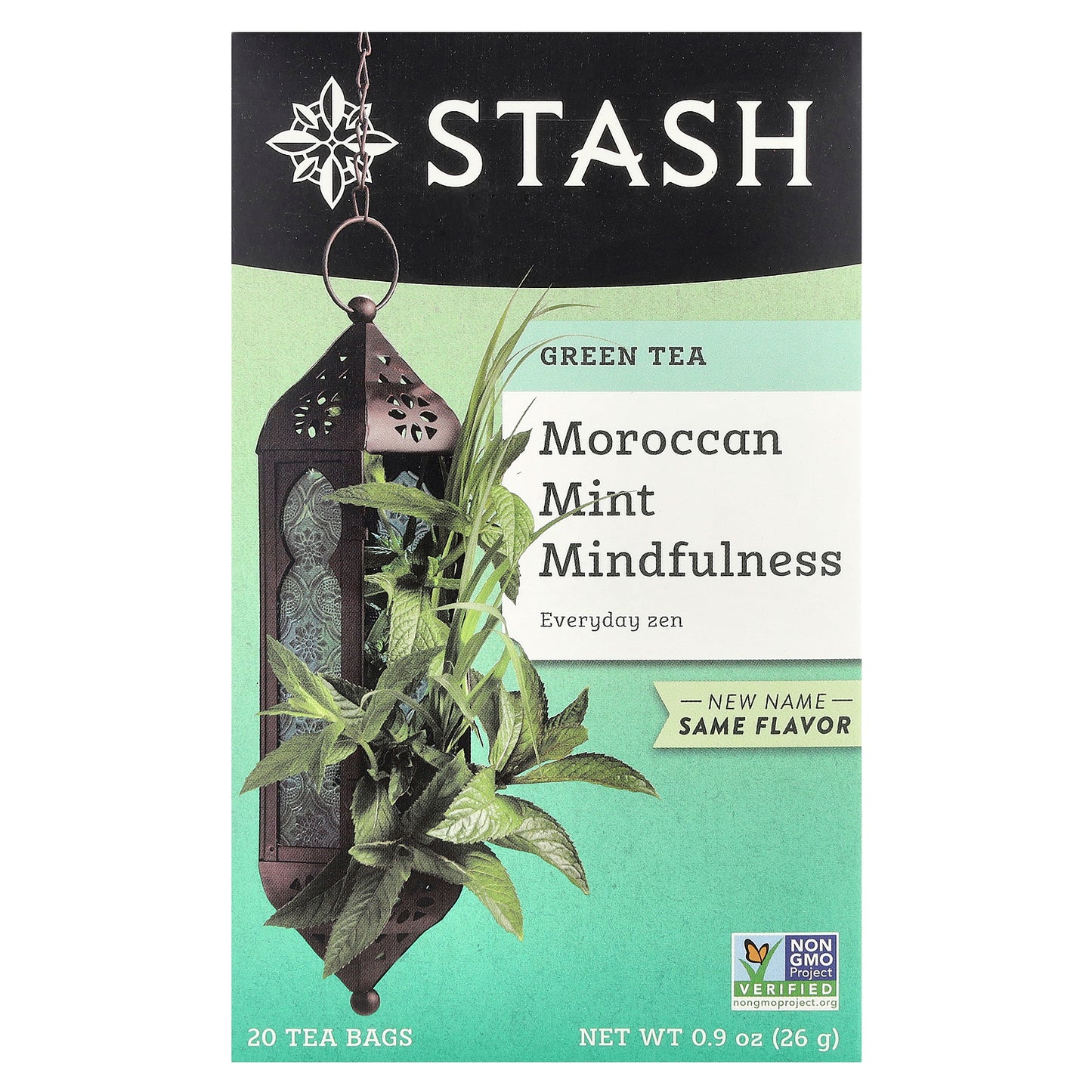 Stash Tea, Green Tea, Moroccan Mint Mindfulness, 20 Tea Bags, 0.9 oz (26 g)