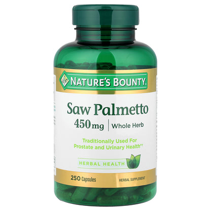Nature's Bounty, Saw Palmetto, 450 mg, 250 Capsules