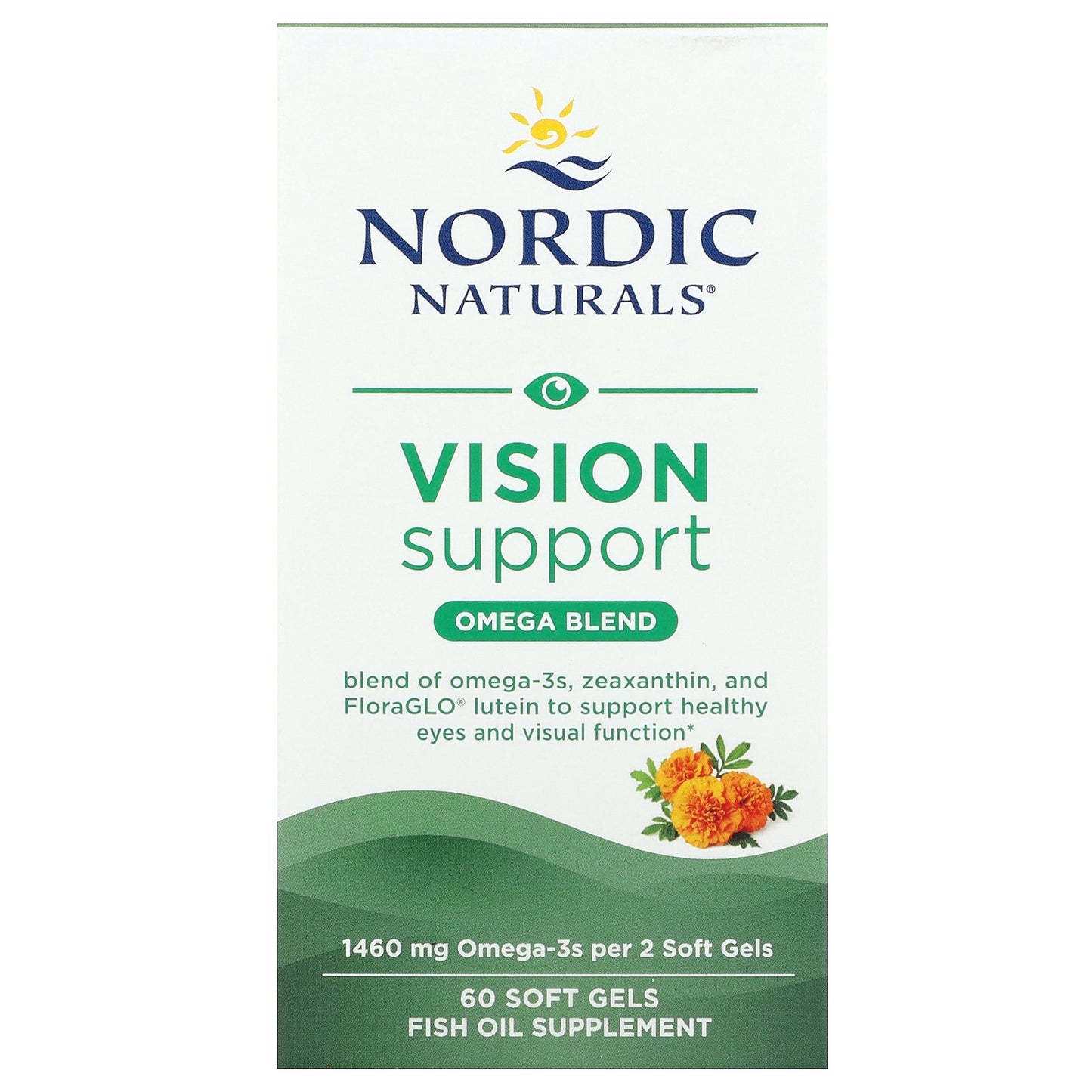 Nordic Naturals, Vision Support, Omega Blend, 1,460 mg, 60 Soft Gels (730 mg per Soft Gel)