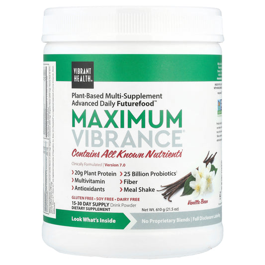 Vibrant Health, Maximum Vibrance®, Version 7.0, Vanilla Bean, 21.5 oz (610 g)