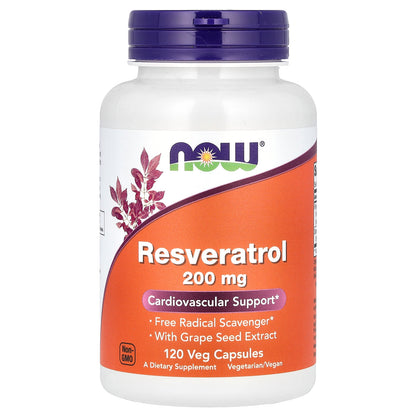 NOW Foods, Resveratrol, 200 mg, 120 Veg Capsules