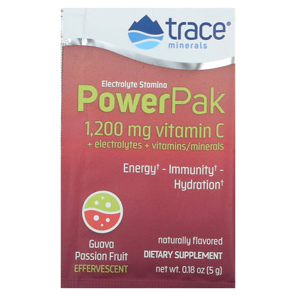 Trace, Power Pak, Guava Passion Fruit, 30 Stick Packs, 0.22 oz (6.1 g) Each