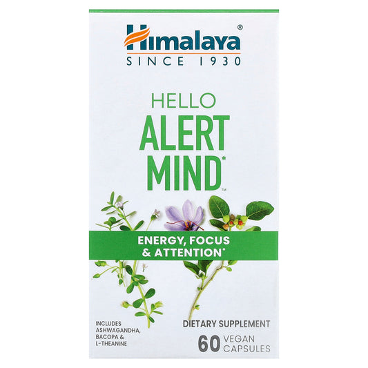 Himalaya, Hello Alert Mind™, 60 Vegan Capsules